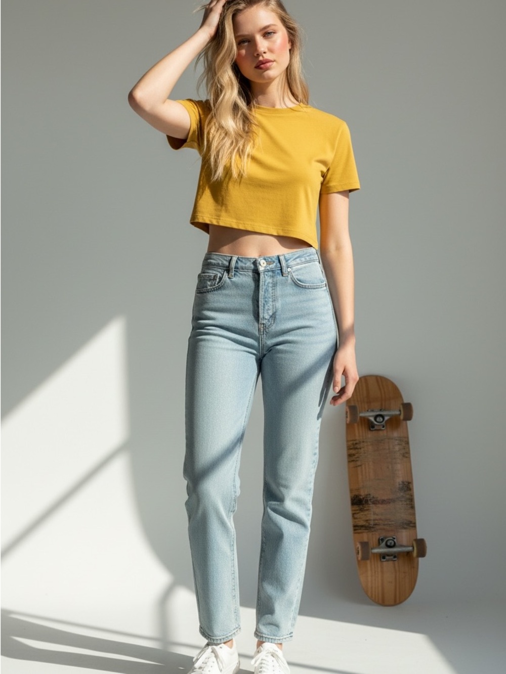 PacSun Light Wash High-Waisted Straight Leg Denim Jeans Size 22 / 000